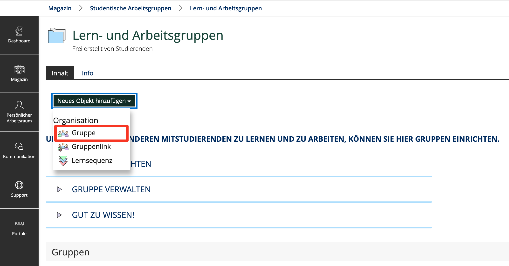 Grafik: Eine neue Gruppe hinzufügen